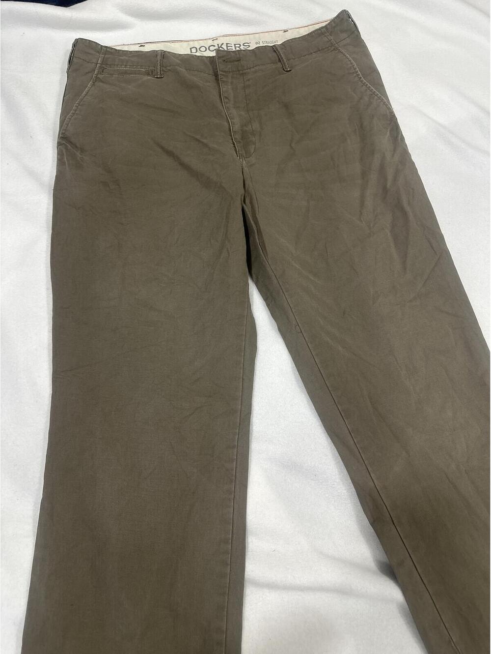 Dockers Men’s 32 Straight Khaki Pants Brown Casual Office Ch
